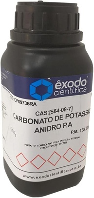 CARBONATO DE POTASSIO ANIDRO PA 99% 500g - imagem 1