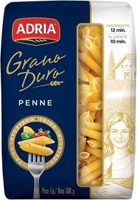 Adria Macarrão De Sêmola Grano Duro Penne Pacote 500G - imagem 1