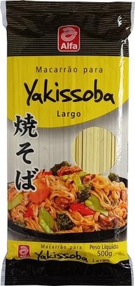 Macarrão Yakissoba Largo Alfa 500g - imagem 1