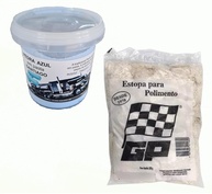Pedra Azul Em Pasta P/Polimento (500gr) Estopa Branca 200gr - imagem 1