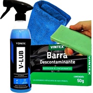 Kit Essencial Vonixx: Massa Clay Bar V-Bar 50g, Lubrificante V-Lub 500ml e Toalha Microfibra Karbox - imagem 1