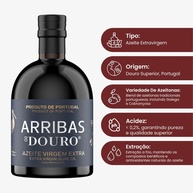 Azeite de Oliva Extra Virgem Premium Arribas do Douro 500ml - Portugues - Extraido a Frio, Perfil Gourmet Frutado - Acidez < 0,2 - imagem 3