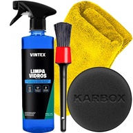 Kit Limpa Vidros Vintex 500ml + Acessórios Karbox para Detalhamento Automotivo - imagem 1