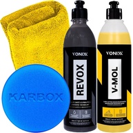 Kit Essencial Vonixx: V-Mol 500ml, Revox 500ml e Acessórios Karbox para Detalhamento Automotivo Completo - imagem 1
