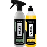Shampoo Automotivo Desengraxante Neutro V-Mol 500ml + Delet 500ml Vonixx: Limpeza Profunda para Seu Carro - imagem 1