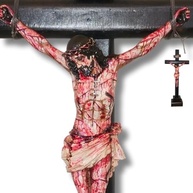 Crucifixo Realista em Resina e Madeira - 50cm | Decoração Religiosa Premium - imagem 2