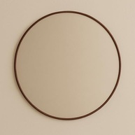 Espelho Redondo com Moldura em Couro Sintético - 50cm | Design Elegante para Sala, Quarto, Escritório ou Banheiro - imagem 4