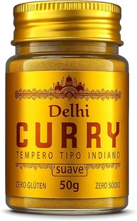 Curry Indiano Suave Delhi 50g Tempero Sem Glúten, Zero Sódio - imagem 1