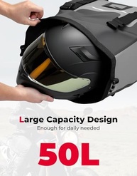Alforjes Moto Impermeáveis Kemimoto 50L PVC: Aventura Segura e Confortável - imagem 4