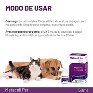 Metacell Pet: Vitamina para Cães e Gatos - 50ml - imagem 2