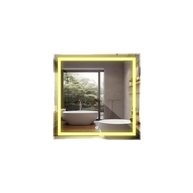 Espelho Quadrado Jateado LED com Touch 50x50cm - Iluminação Inteligente com Controle de Intensidade - imagem 1