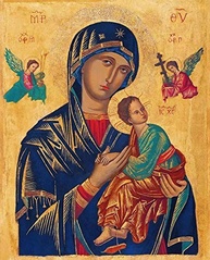 Tela Canvas Nossa Senhora do Perpétuo Socorro - 50x62cm | Arte Sagrada para Decoração - imagem 1