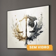 Quadro Decorativo Justiça Advocacia - Balaça da Lei em Preto e Dourado (50x75cm) - imagem 5