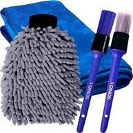 Kit Completo Secagem Carro e Moto: Toalha Microfibra 400gsm 50x90 + Pincéis + Luva - imagem 1