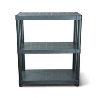 Estante Multiuso 3 Prateleiras NTK - 67,1 x 51,5 cm - Estrutura Plástica Resistente Cinza - imagem 2