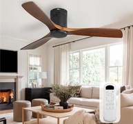 Ventilador de Teto Sofucor 52" Madeira Maciça | Controle Remoto, Silencioso, Moderno - imagem 2