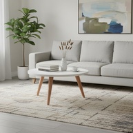 Mesa Centro Redonda Tripé 52cm Branca - Tati Mesinha Moderna para Sala e Decoração - imagem 1