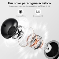 Fones de Ouvido Bluetooth 5.3 Sem Fio: Som Imersivo e Liberdade Total | Preto Fosco - imagem 5