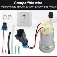 Bomba de Combustível Hellcat F90000267 | 450-535LPH E85 - Compatível Walbro/TI Auto - imagem 4