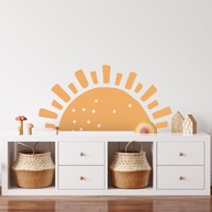 Adesivo de Parede Sol Decorativo para Quarto Infantil e Bebê - 16 Peças 54x109cm - imagem 1