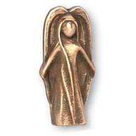 Berloque de Anjo da Guarda em Bronze Sólido – Estatueta Portátil de 5,5 cm para Proteção e Conforto - imagem 3