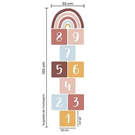 Adesivo para Chão Amarelinha Infantil Laminado 55x185cm - Diversão Segura no Chão - imagem 4