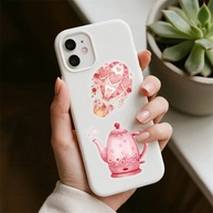 56 Adesivos PET Rosa Aesthetic: Personalize com Estilo! - imagem 4