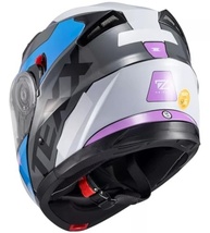 Capacete Texx Gladiator V3 Reisen: Segurança e Estilo Azul, Rosa e Branco (Tamanho 56) - imagem 5