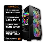 PC GAMER RYZEN 5 5600GT, 32GB DDR4 3200MHZ, SSD M.2 NVME 500GB, VEGA 7, FONTE 500W - imagem 2