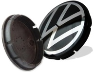Kit 4 Calotinhas Centro Miolo de Roda Liga 56mm para T-Cross, Nivus, Virtus e Taos - Preto e Prata - imagem 3