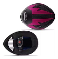 Capacete Ebf New Spark Flash 58: Segurança e Estilo para Você! Preto Fosco com Detalhes Rosa - imagem 3