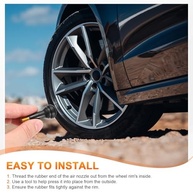 5 Hastes de Válvula TR413 Universal 5cm - Borracha e Alumínio para Carros, Motos e Mais - imagem 5