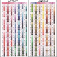 ARTDOT Cartão Colorido 5D para Pintura com Diamantes - Guia de 445 Cores com Números Correspondentes - imagem 1