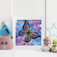 Kit de Arte de Diamante 5D 15x15cm - Borboleta | DIY para Iniciantes com Broca Redonda - imagem 5