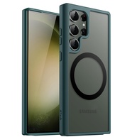 Capa JETech Magnética para Samsung S23 Ultra 5G: Proteção Premium com MagSafe e Acabamento Fosco (Verde Meia-Noite) - imagem 1
