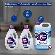 Kit Lavandeira Mon Bijou: Lava Roupa 3L + Amaciante 5L - imagem 2