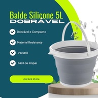 Balde de Silicone Dobrável 5L com Alça - Leve, Compacto e Multiuso para Limpeza e Atividades Externas - imagem 3
