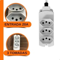 Extensão Elétrica 5m 3 Tomadas 20A Reforçada: Potência e Segurança para Sua Casa! - imagem 5