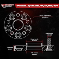 Espaçadores de Roda 5x114.3 20mm CNC Alumínio 6061-T6 - Compatíveis Nissan/Infiniti - imagem 3