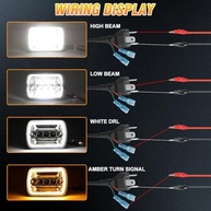 Faróis LED 5x7 7x6 para Mazda B2000/B2200/B2600 (86-93) - 800% Mais Brilho, DRL Âmbar e Branco - imagem 3