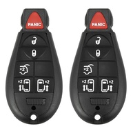 Kit 2 Controles Remotos Chaveiro 6 Botões 433MHz para Dodge Grand Caravan e Chrysler Town & Country - imagem 1