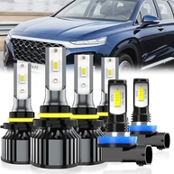 Kit Lâmpadas LED Hyundai Santa Fe 2019-2020: Farol Alto 9005, Baixo 9005 e Neblina H11 (6 Peças) - imagem 2