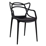 Conjunto de 6 Cadeiras Allegra - Design Moderno em Polipropileno Empilhável para Sala, Cozinha, Jantar, Bar e Varanda - Preto - imagem 4