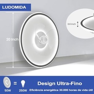 Ventilador de Teto com Controle Remoto e APP - 6 Velocidades + Luz RGB - imagem 3