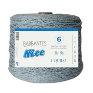 Barbante Parafinado Colorido para Crochê - Fio 6 com 1kg - Azul Bebê - imagem 2