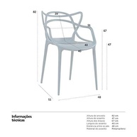 Conjunto 6 Cadeiras Allegra - Design Moderno em Polipropileno Azul Petróleo | Empilháveis e Resistentes para Sala, Cozinha, Jardim e Bar - imagem 3