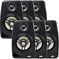 6 Caixas de Som Ambiente 70W Pretas com Suporte – Leson - imagem 1