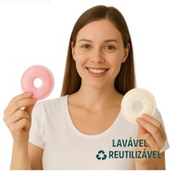 Rosquinha de Amamentação Absorvente Lavável em Algodão - Kit com 6 Unidades - imagem 5