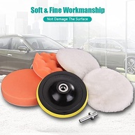 Kit Completo de Almofadas de Polimento para Carro - 6 Peças com Lã, Espuma e Adaptador - imagem 4