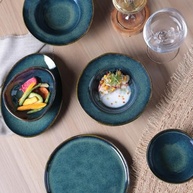 Conjunto de Pratos de Sobremesa Oval Porto Brasil - 6 Peças Premium em Cerâmica Orgânica - imagem 3
